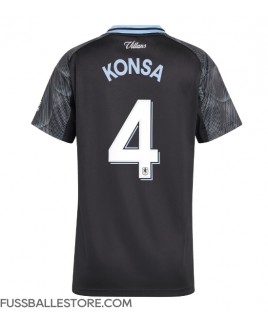 Günstige Aston Villa Ezri Konsa #4 Auswärtstrikot Damen 2025-26 Kurzarm
